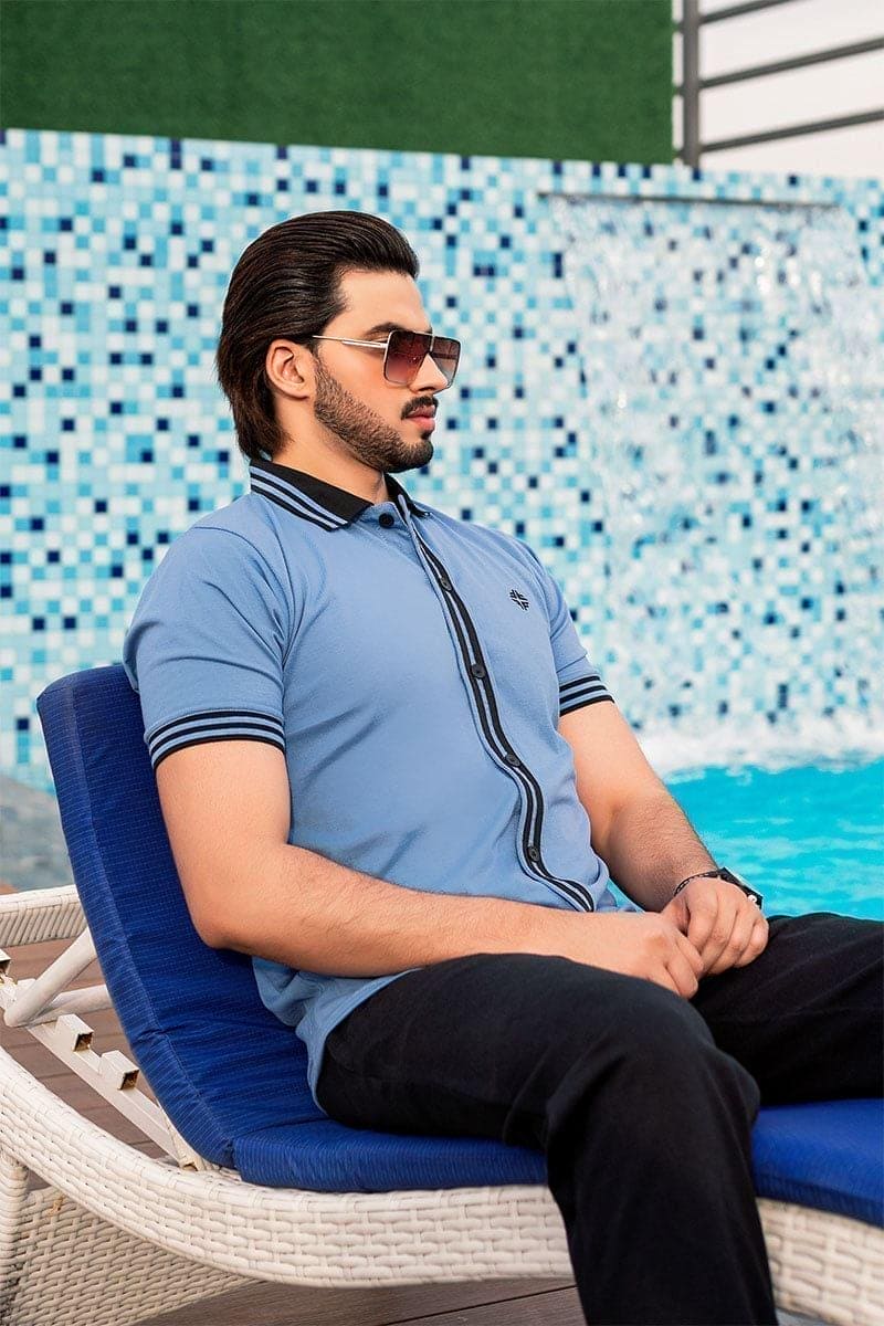 Azure Black Button Down Shirt - Flex Clothing