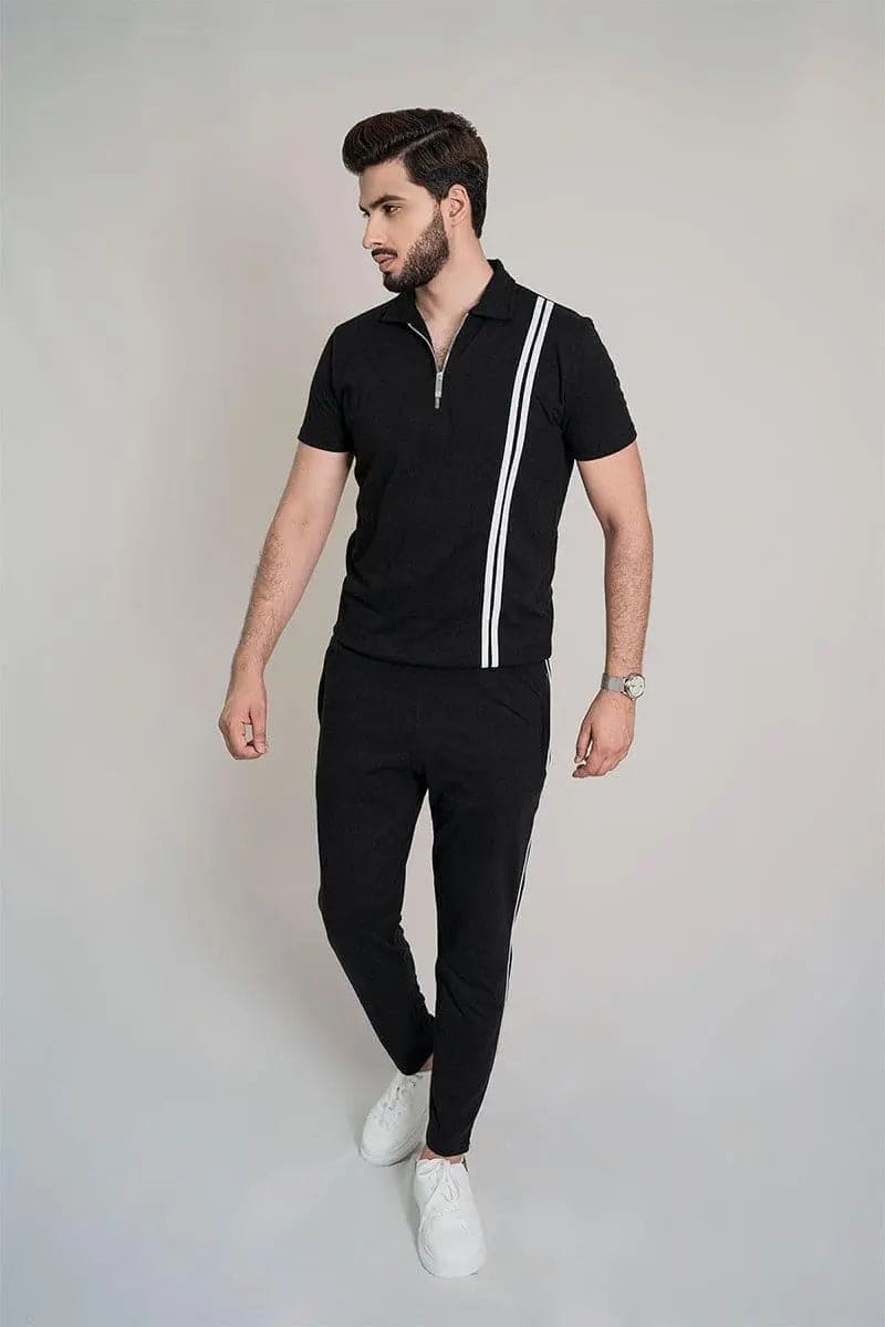 Black Polo Twin Set - Flex Clothing
