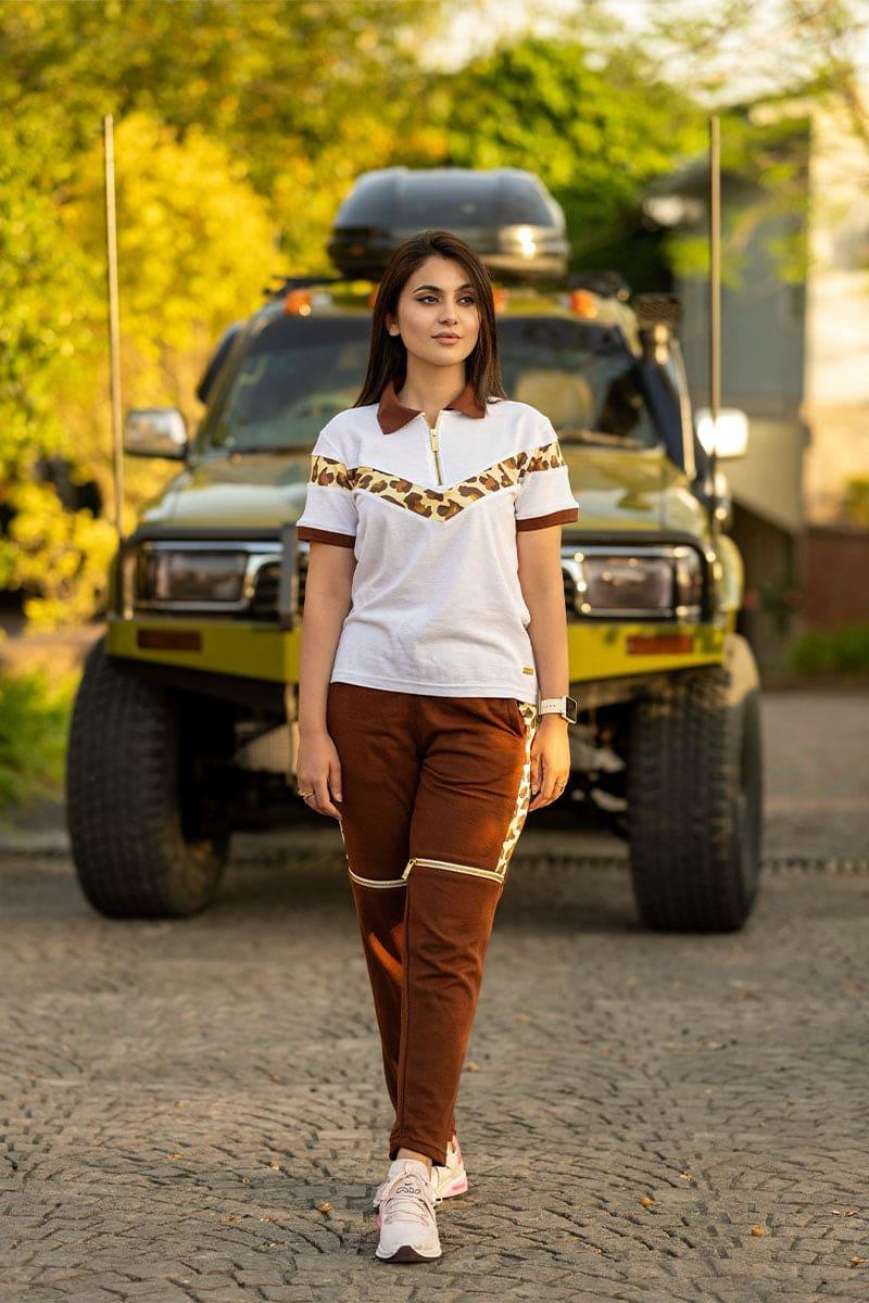 Regal Cheetah (White) Twin Set - Flex Clothing