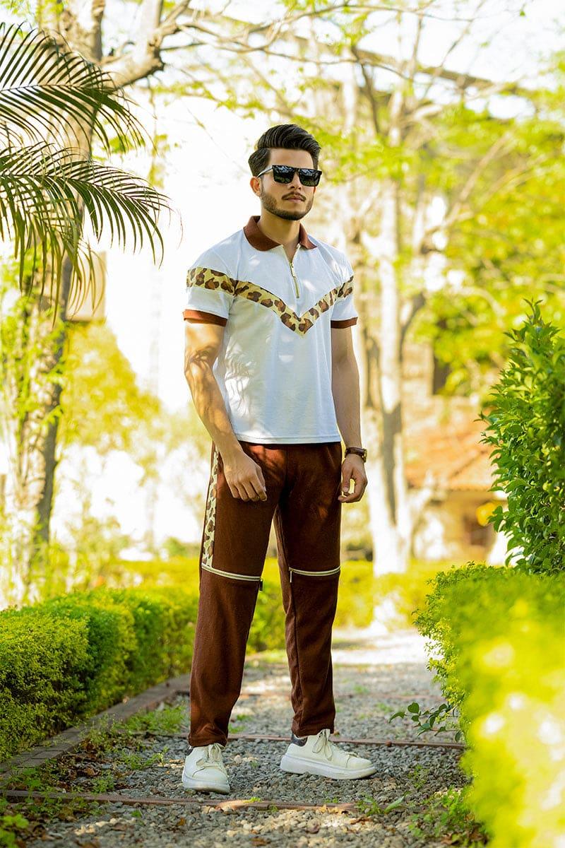 Regal Cheetah (White) Twin Set - Flex Clothing