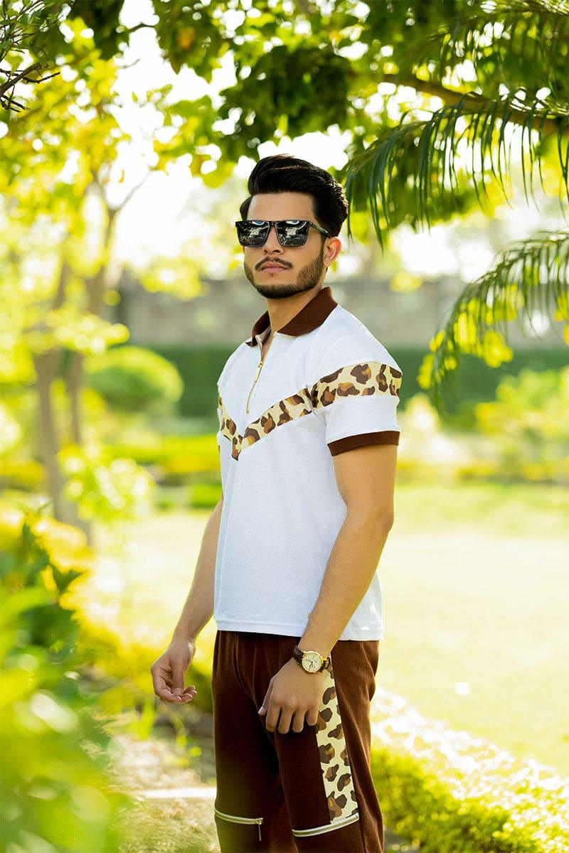 Regal Cheetah (White) Twin Set - Flex Clothing