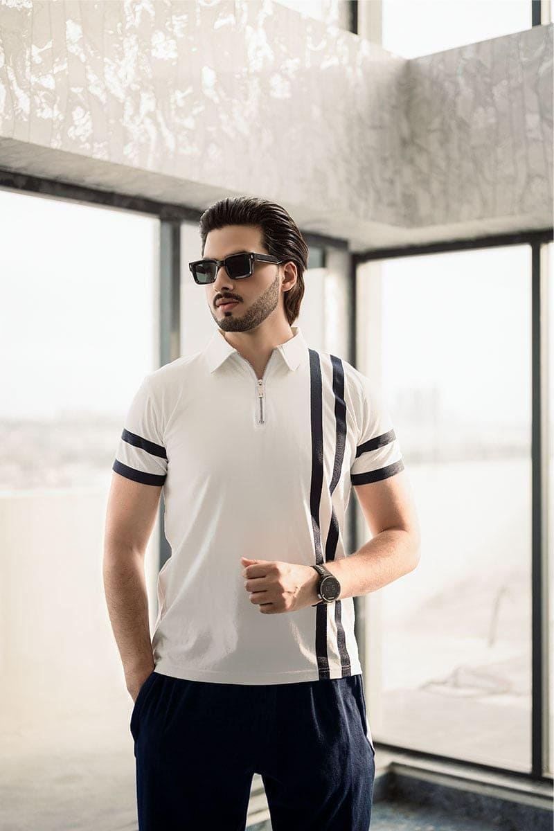 Mariner Stripe Polo Shirt - Flex Clothing